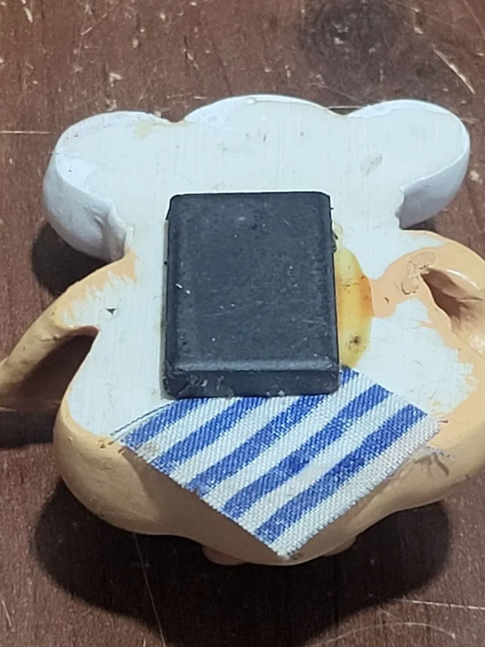 Vintage Hand Painted Ceramic Pig Chef Refrigerator Magnet